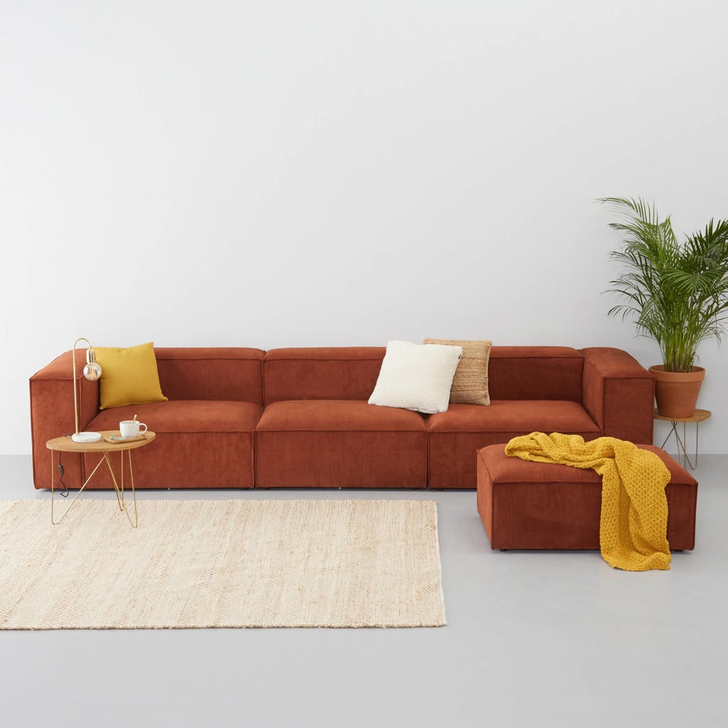 NOUS Living 4-zitsbank Igor III - terracotta