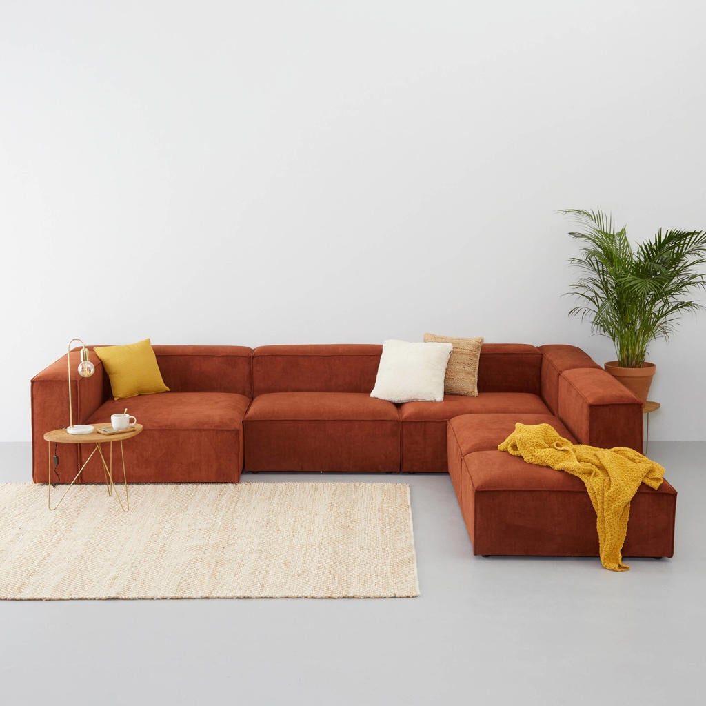 NOUS Living hoekbank Igor hoek rechts - terracotta
