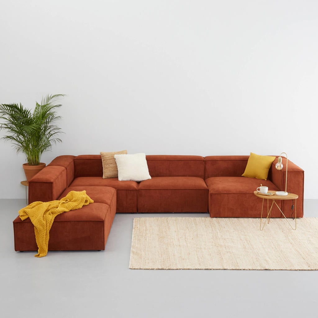 NOUS Living hoekbank Igor hoek links - terracotta