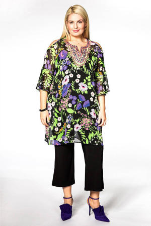 cropped flared broek zwart