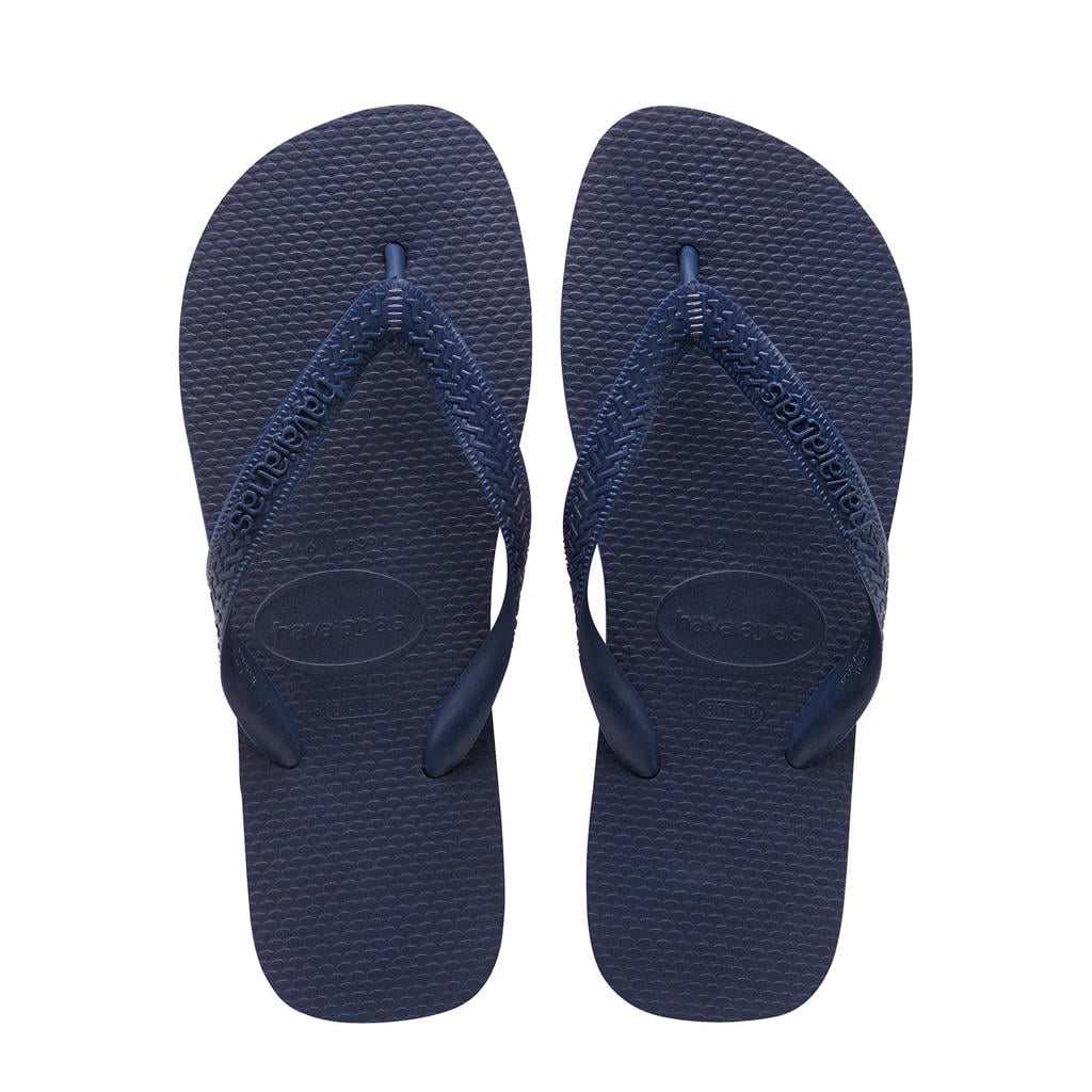 Donkerblauwe unisex Havaianas Top teenslippers van rubber