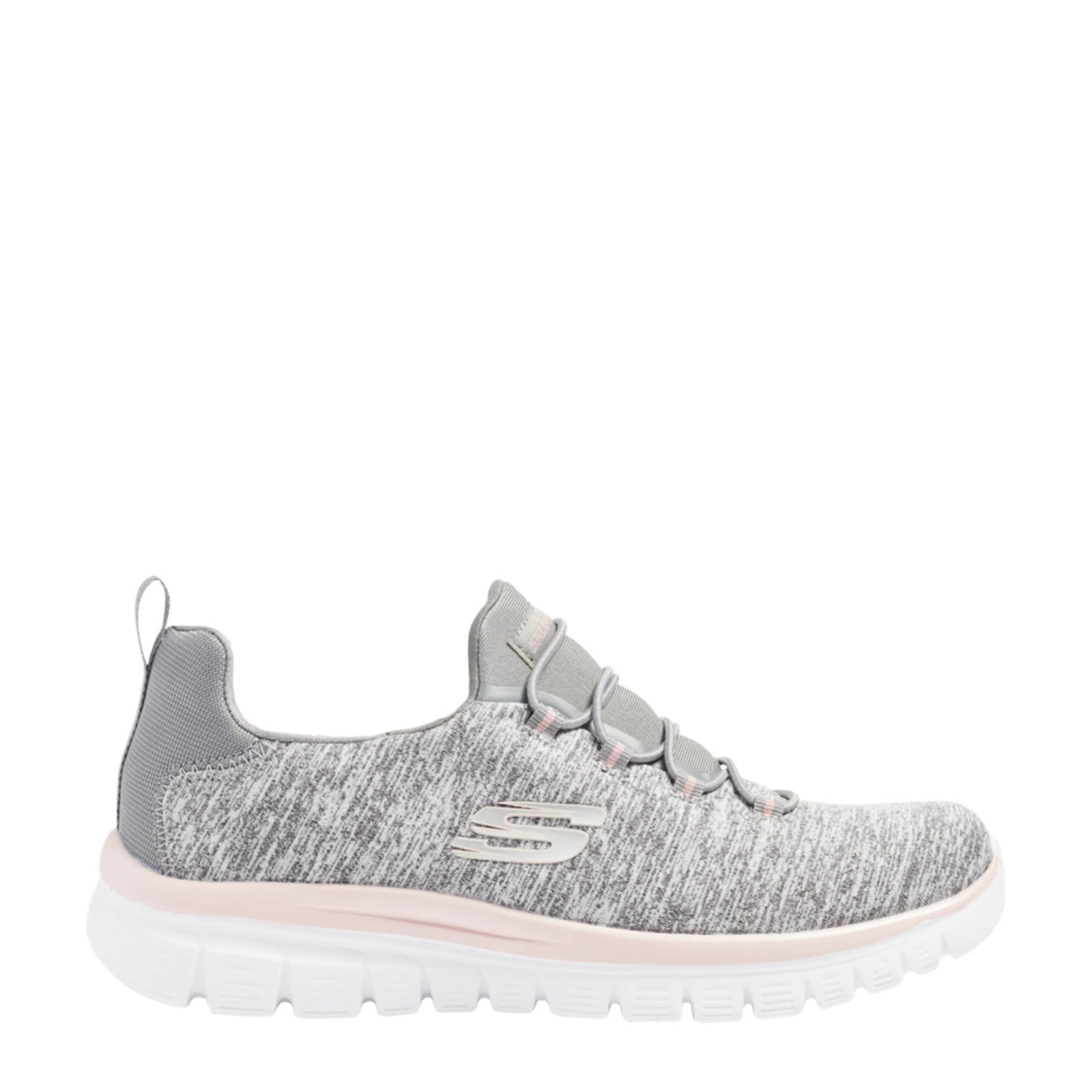 Skechers sneakers grijs/roze | wehkamp