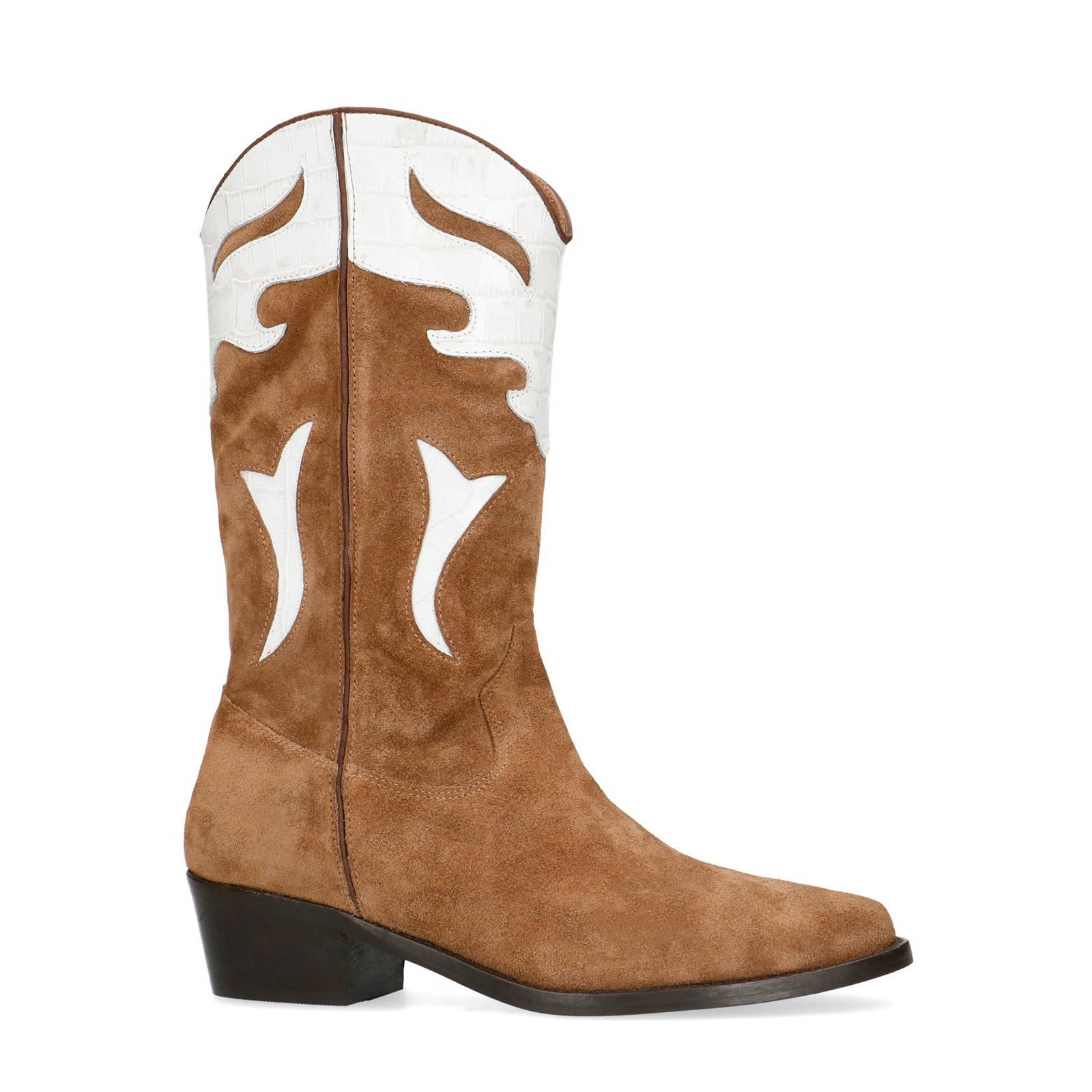 Manfield Dames Zwarte hoge laarzen - Schoenen.nl