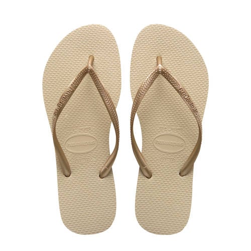Havaianas Slim teenslippers beige/goud – Goud/Beige