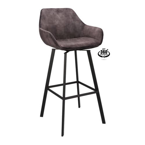 Wehkamp Home barkruk Roan (set van 2) - Antraciet