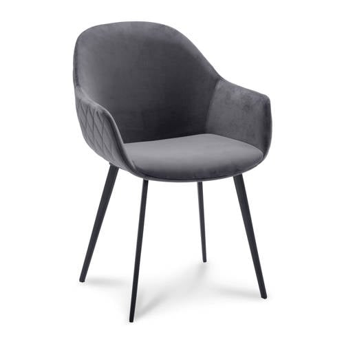 Wehkamp Home eetkamerstoel Casper (set van 2) - Donker grijs