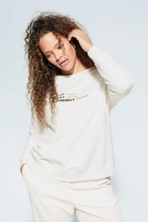 sweater met tekst wit