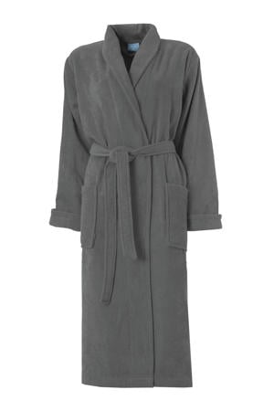 unisex badstof badjas Pure donkergrijs