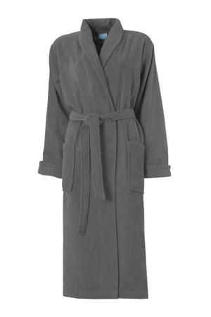 unisex badstof badjas Pure donkergrijs