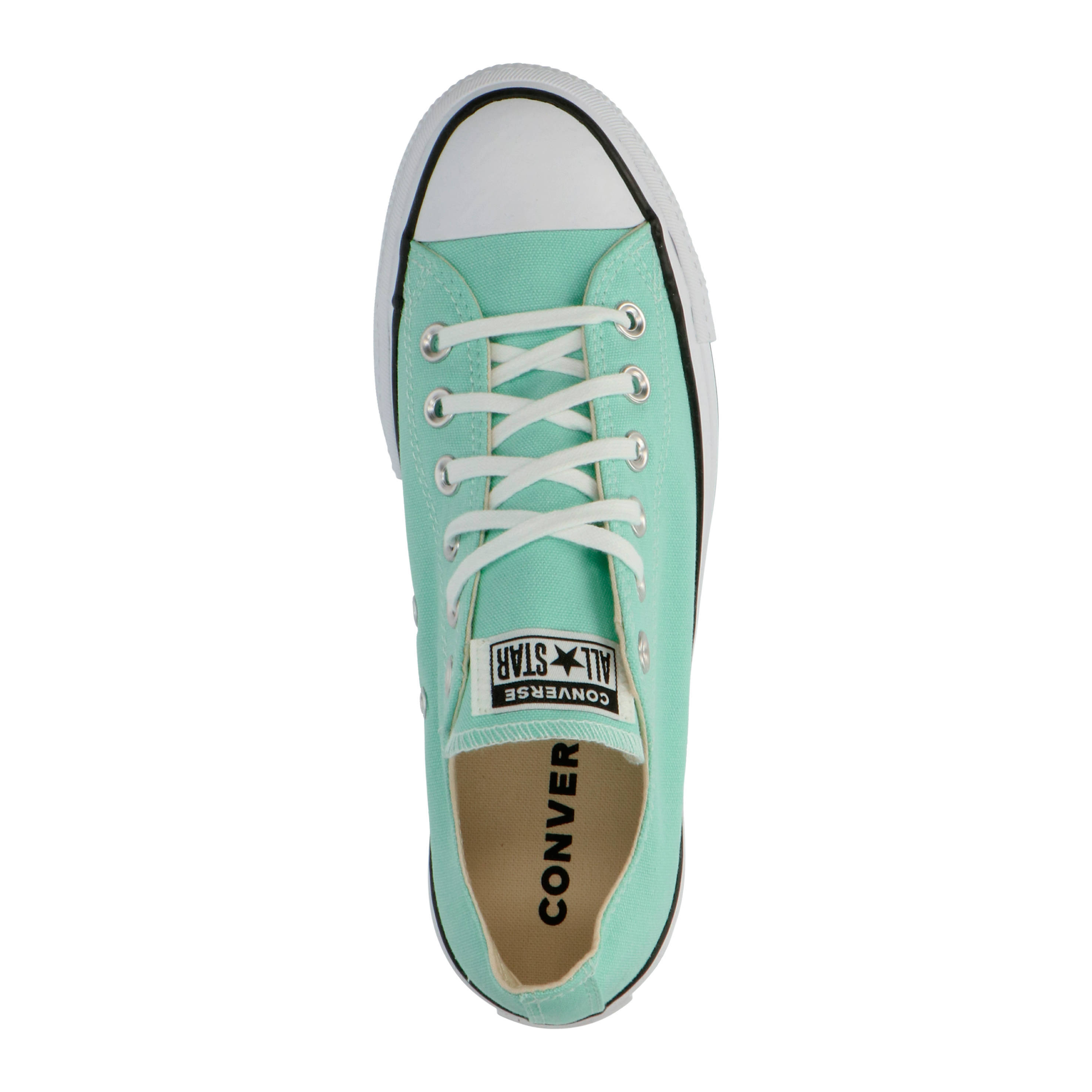 Converse Chuck Taylor All Star Lift OX plateau sneakers mintgroen | wehkamp