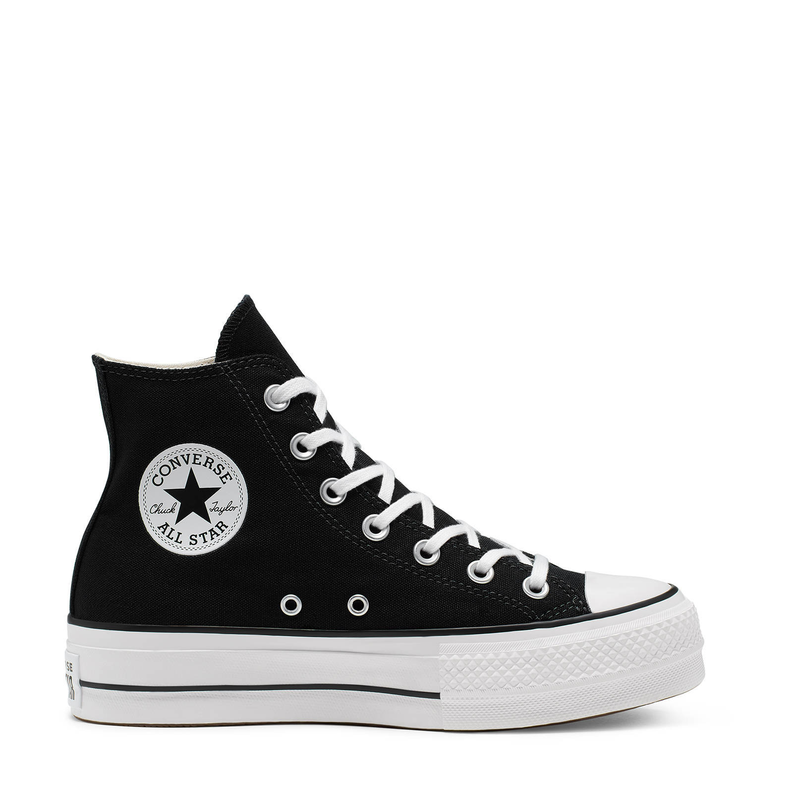 Converse Chuck Taylor All Star Lift Hi sneakers zwart/wit | wehkamp
