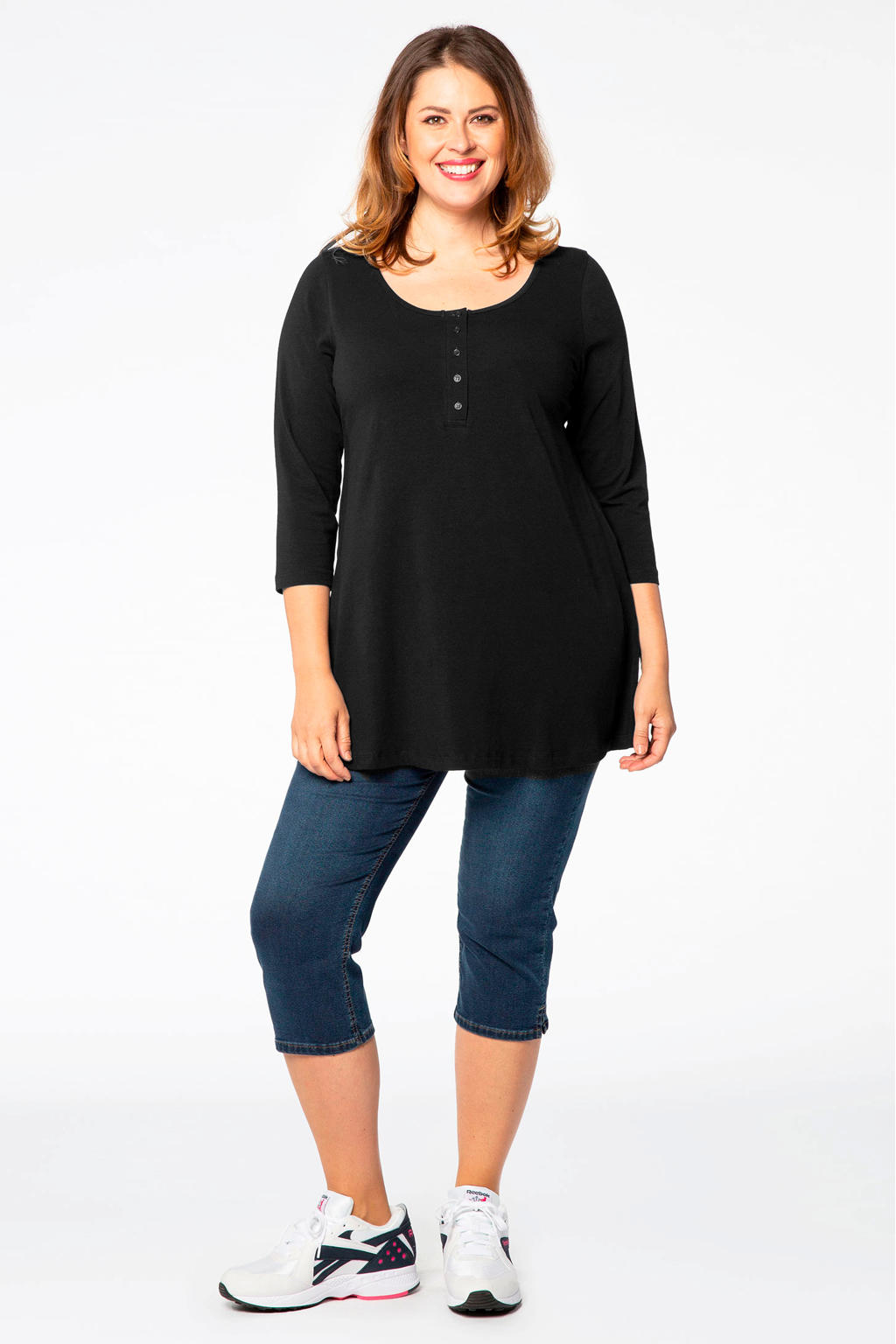 YOEK tuniek ORGANIC COTTON zwart