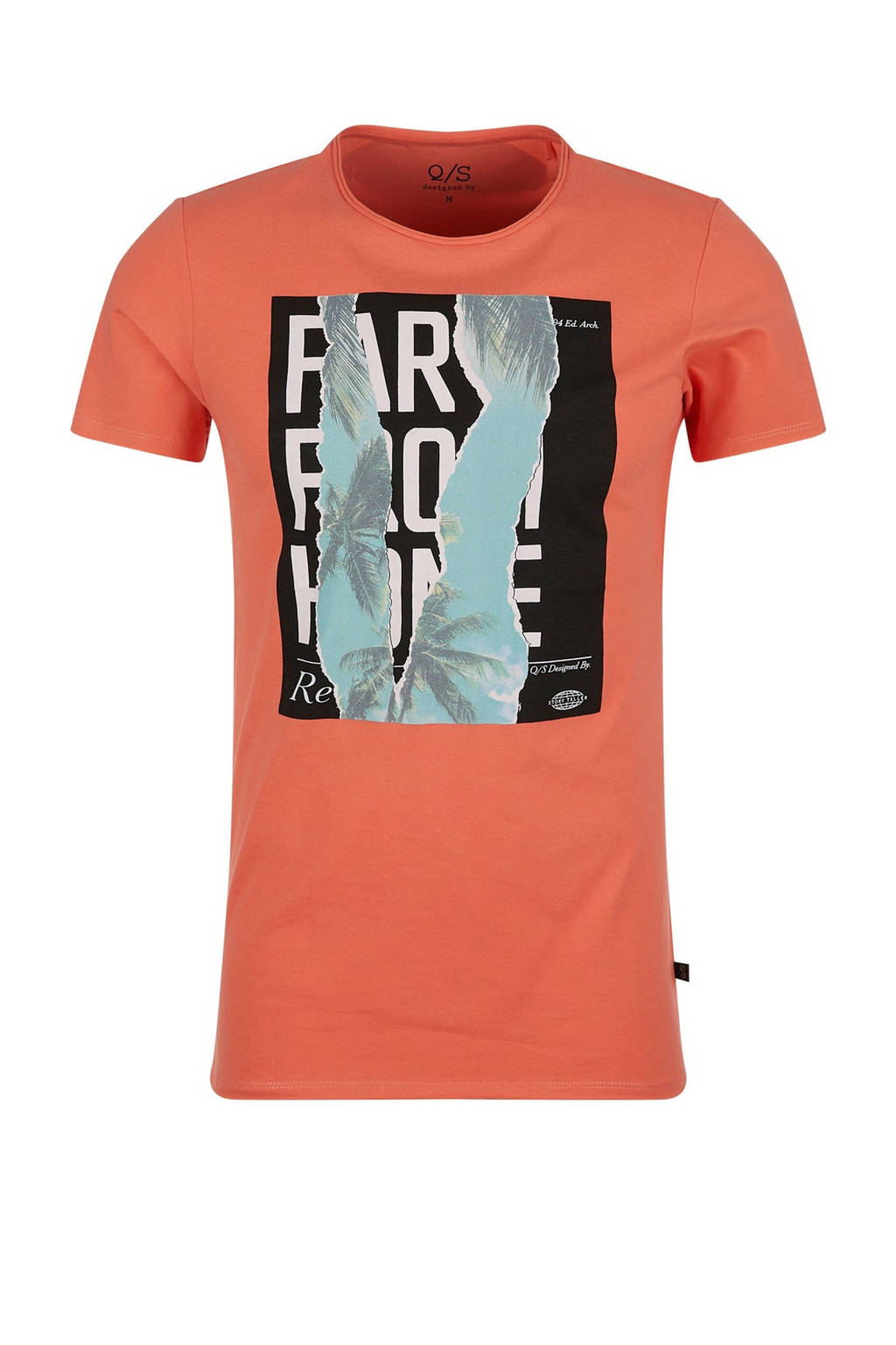 Q/S designed by T-shirt met printopdruk zalm, Zalm