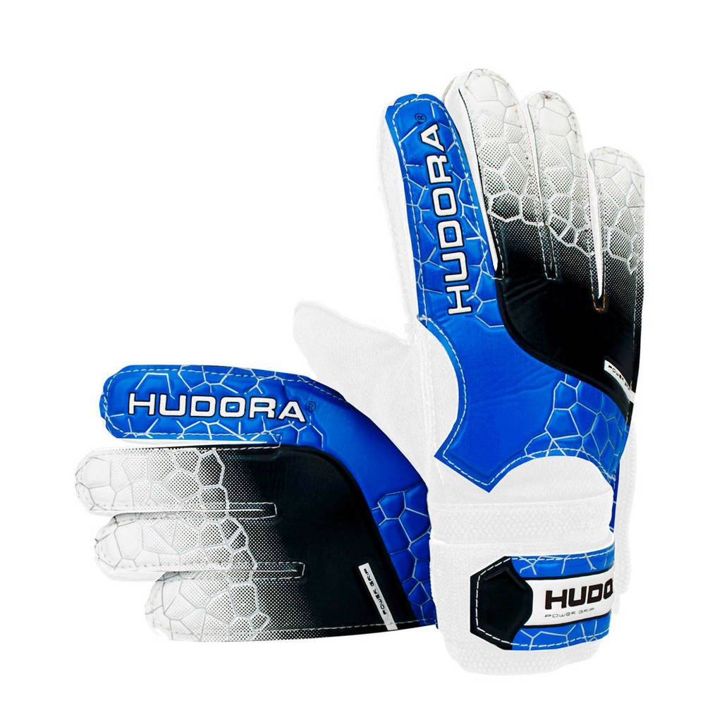 Hudora Keepershandschoenen - Maat S, Blauw/zwart/wit