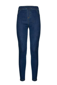 Blauwe dames MAGIC Bodyfashion corrigerende jegging jeans van stretchdenim met slim fit, high waist en elastische tailleband