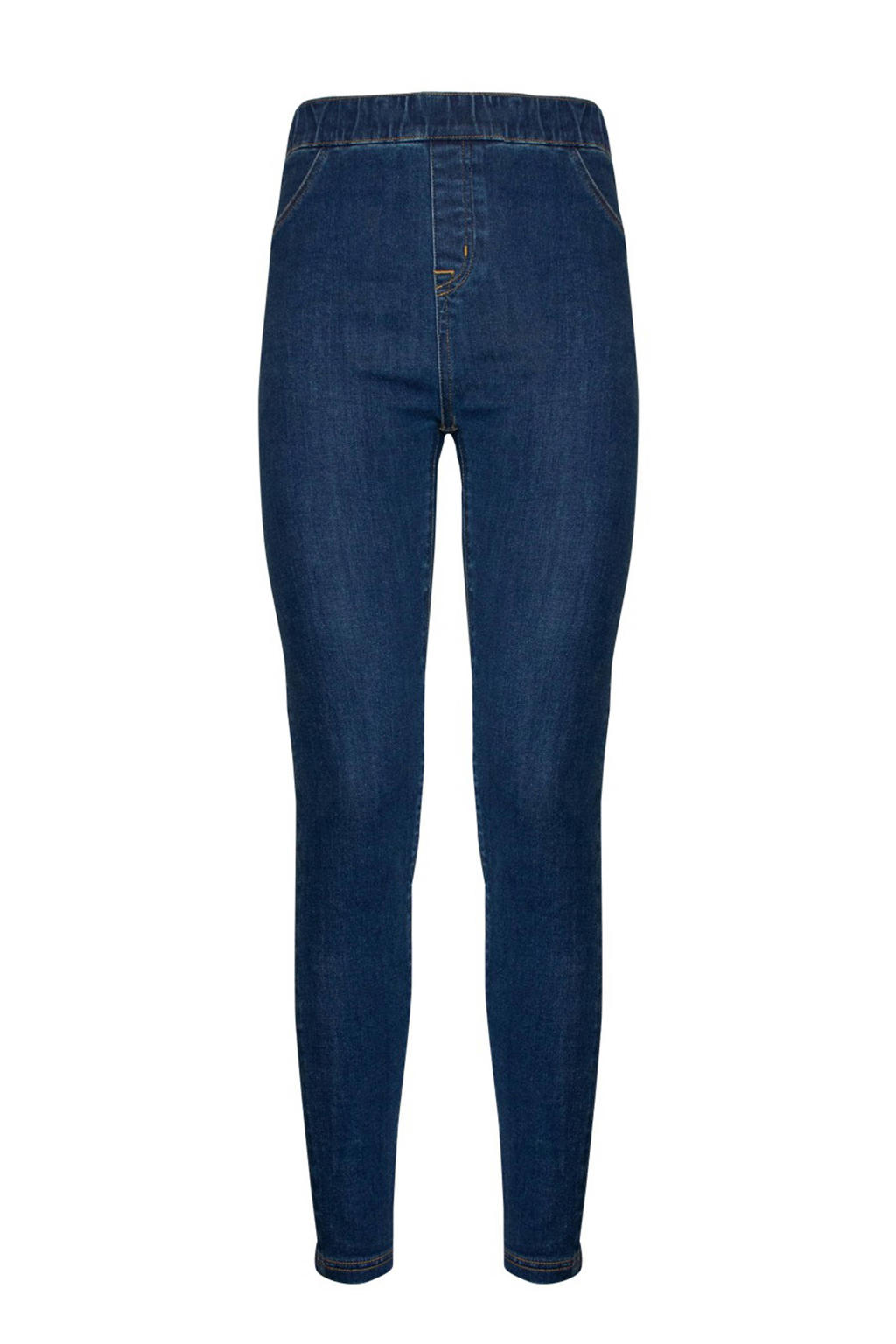 Blauwe dames MAGIC Bodyfashion corrigerende jegging jeans van stretchdenim met slim fit, high waist en elastische tailleband