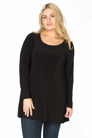longsleeve van travelstof DOLCE zwart