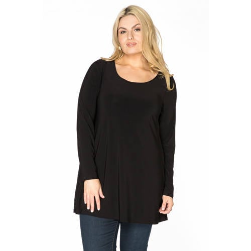 YOEK longsleeve van travelstof DOLCE zwart afbeelding