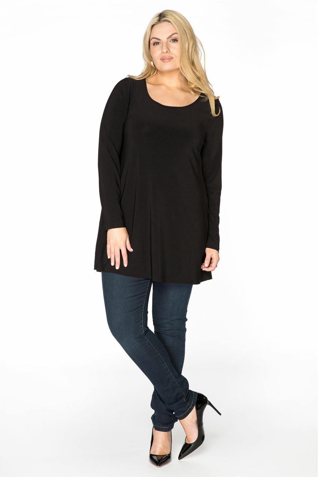 YOEK longsleeve van travelstof DOLCE zwart