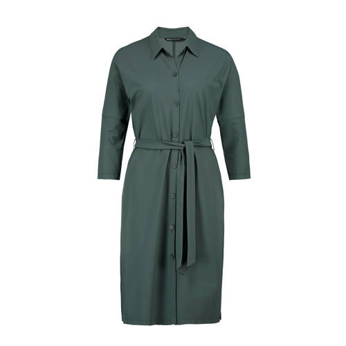 Expresso blousejurk met ceintuur donkergroen Expresso blousejurk met ceintuur donkergroen