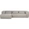 WOOOD Bean Hoekbank Incl. Kussens Links - Melange - Grijs -73x305x96
