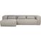 WOOOD WOOOD Bean Hoekbank Incl. Kussens Links - Melange - Grijs -73x305x96