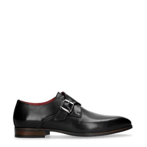leren gespschoenen zwart