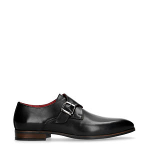 leren gespschoenen zwart