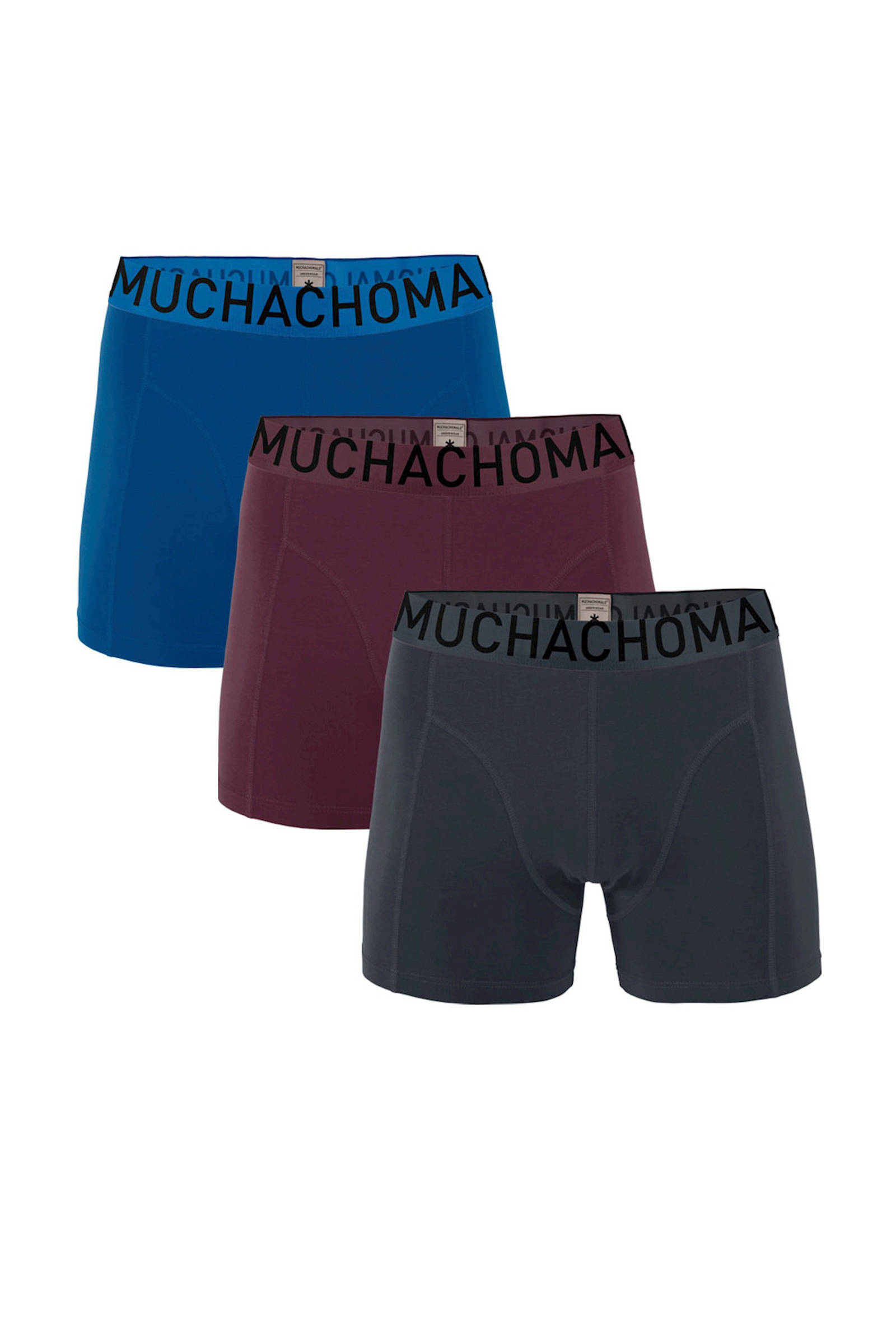 Muchachomalo Heren 3 pack boxershorts effen online kopen