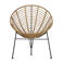WOOOD Loungestoel Buiten Jane - PE/Metaal - Naturel - 88x72x81