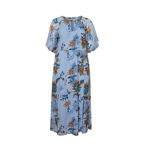 JUNAROSE maxi jurk met all over print blauw JUNAROSE maxi jurk met all over print blauw