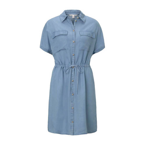 Tom Tailor Denim blousejurk chambray utility shirt dress lichtblauw Tom Tailor Denim blousejurk chambray utility shirt dress lichtblauw