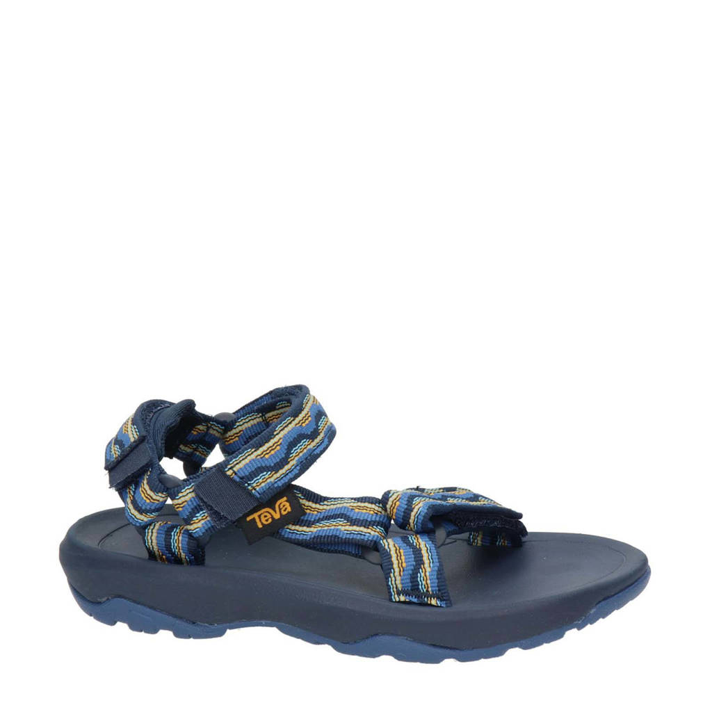 Blauwe jongens Teva XLT 2 outdoor sandalen van nylon met profielzool en klittenband