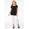 YOEK cropped high waist skinny jeans wit