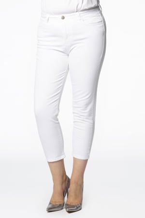 cropped high waist skinny jeans wit