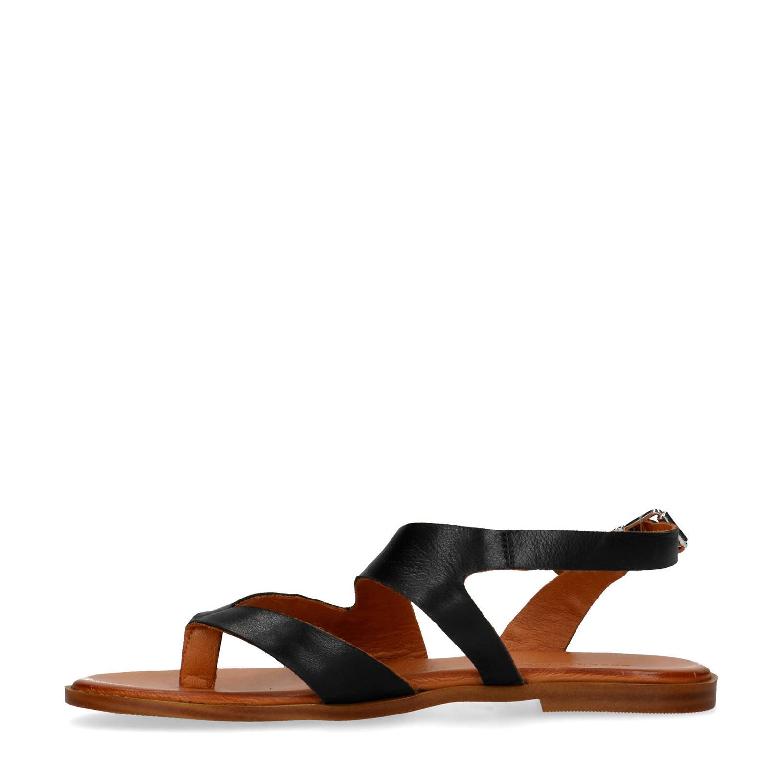 Sacha leren sandalen zwart | wehkamp