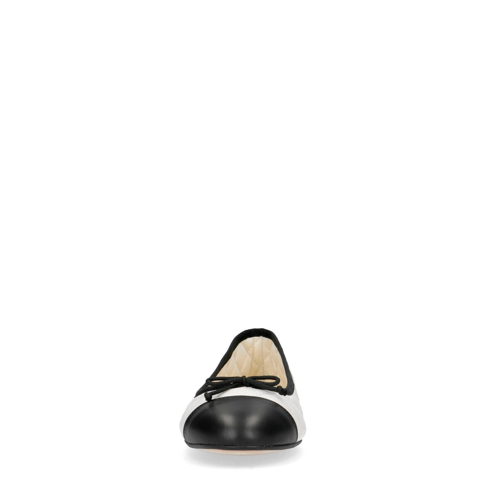 Manfield x Annic leren ballerina's wit/zwart | wehkamp