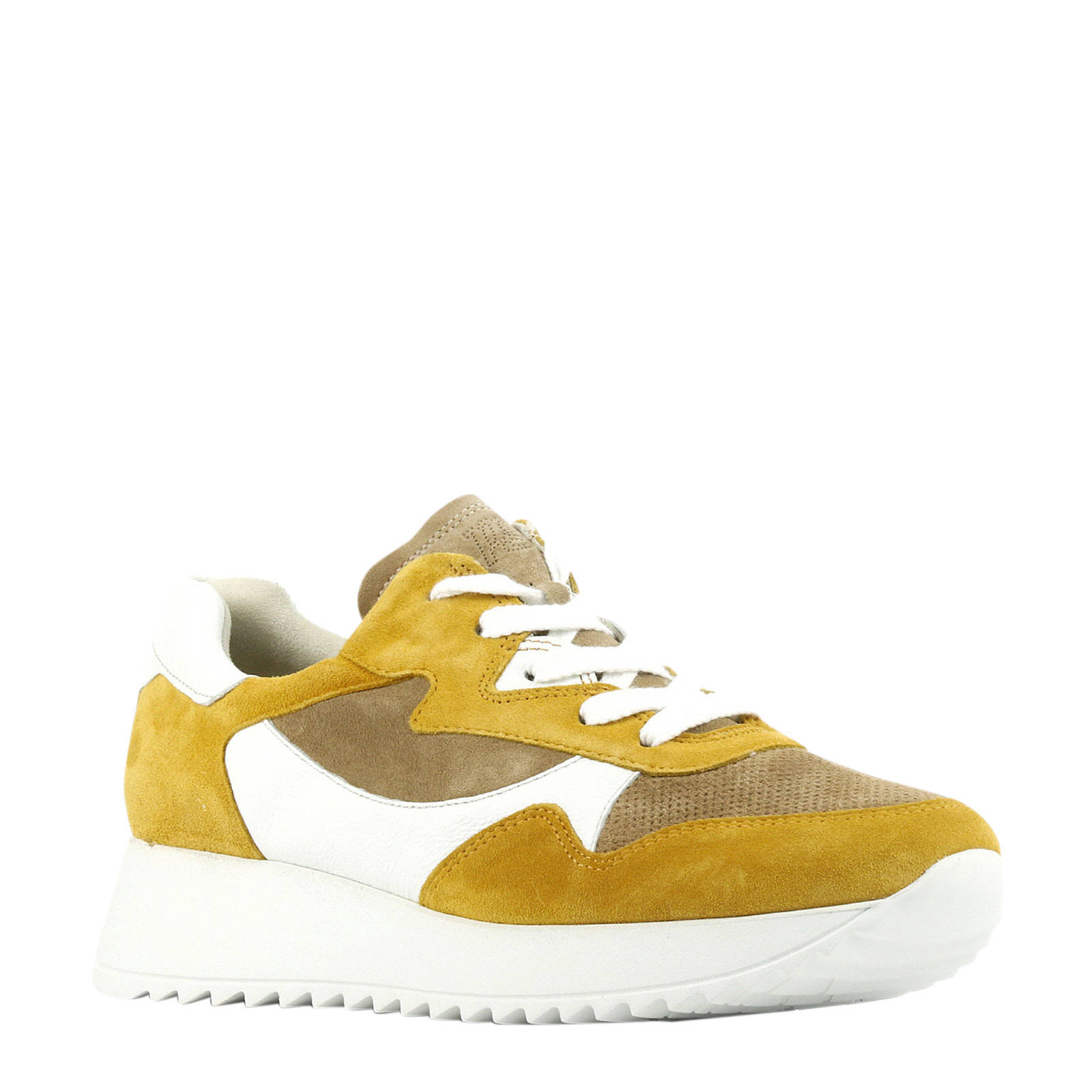 Paul Green 4949 suède sneakers okergeel | wehkamp