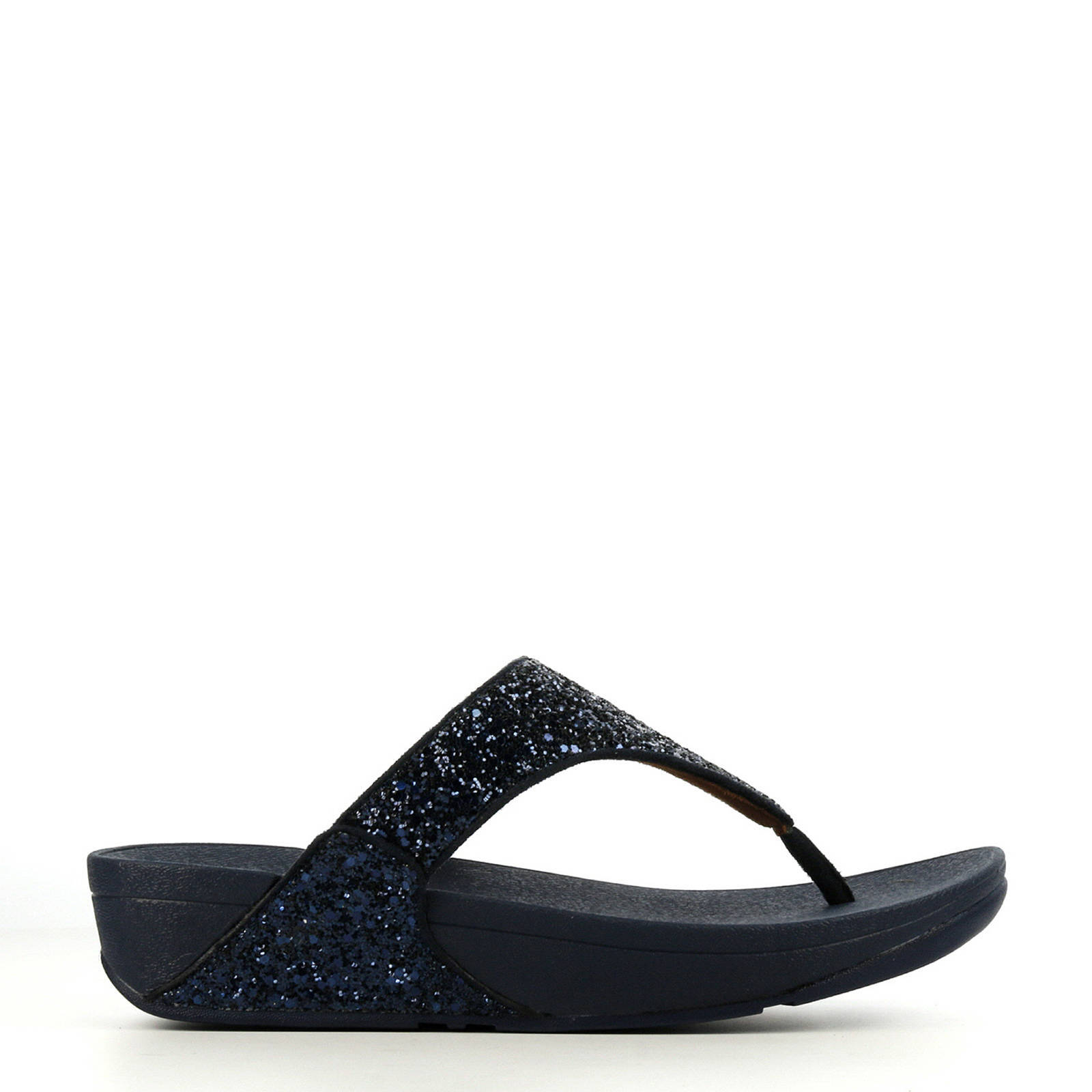 FitFlop TM Lulu Toe Glitter teenslippers blauw | wehkamp
