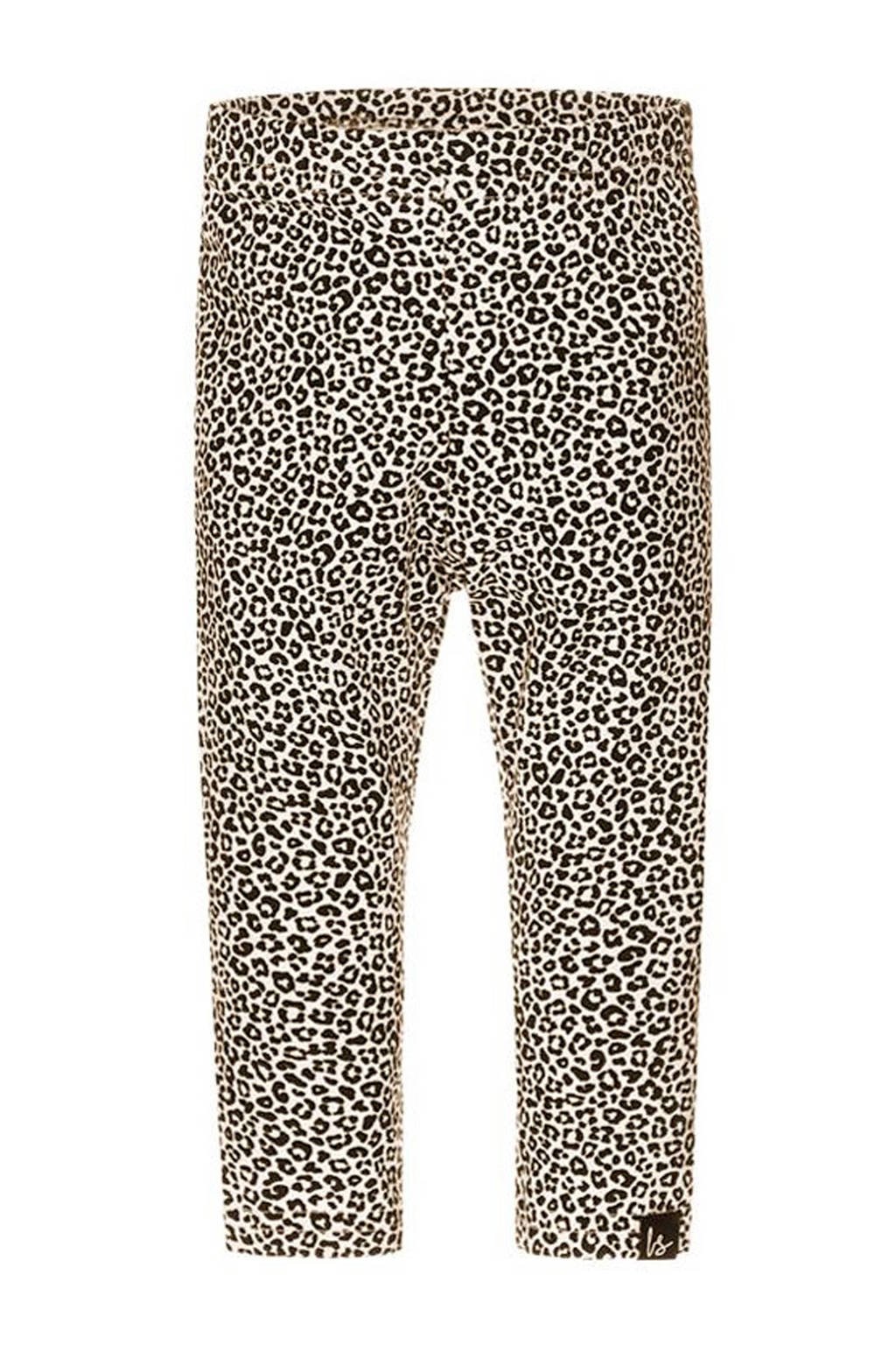 Babystyling regular fit legging met panterprint beige, Beige