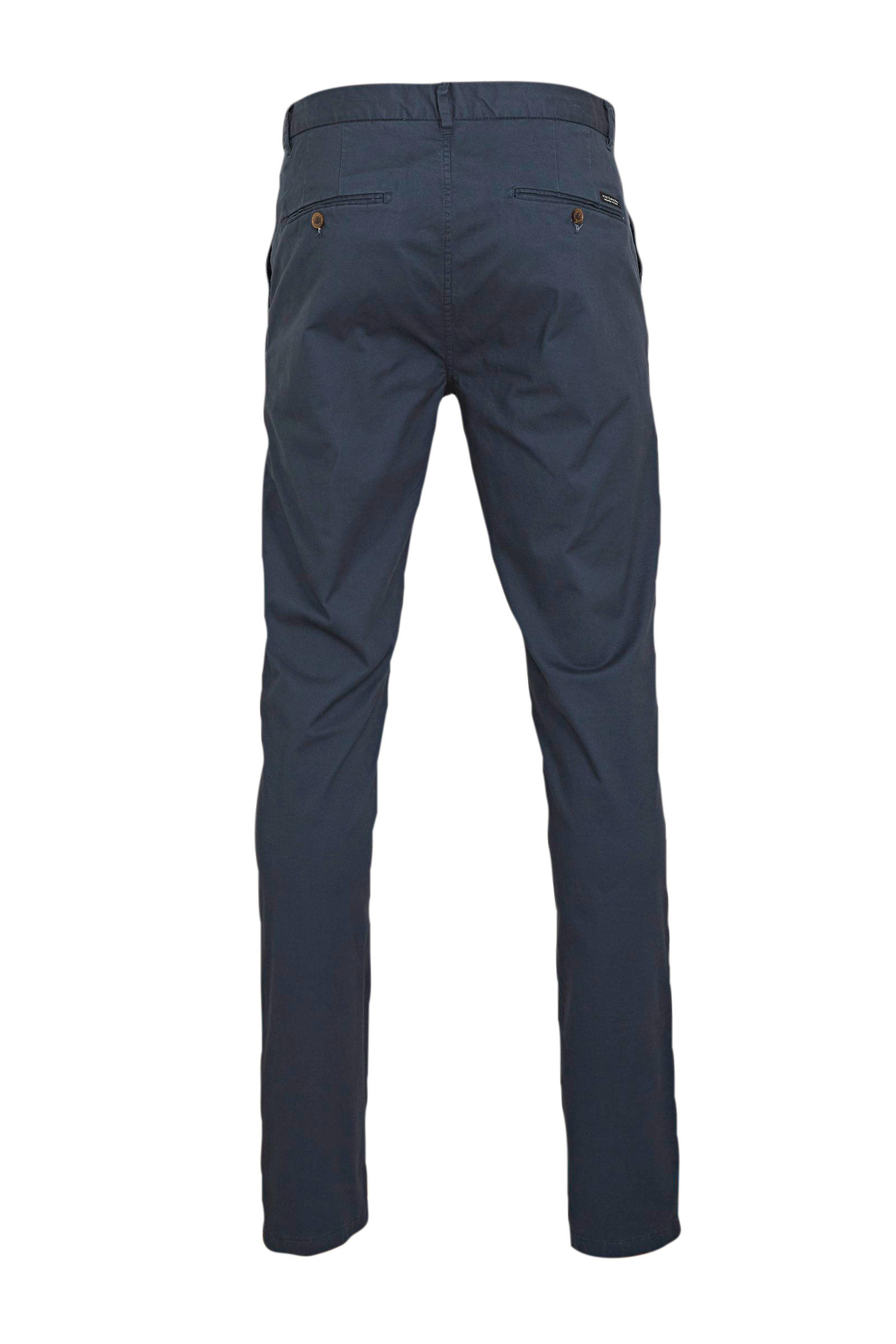 Scotch & Soda Stuart regular fit chino donkerblauw | wehkamp