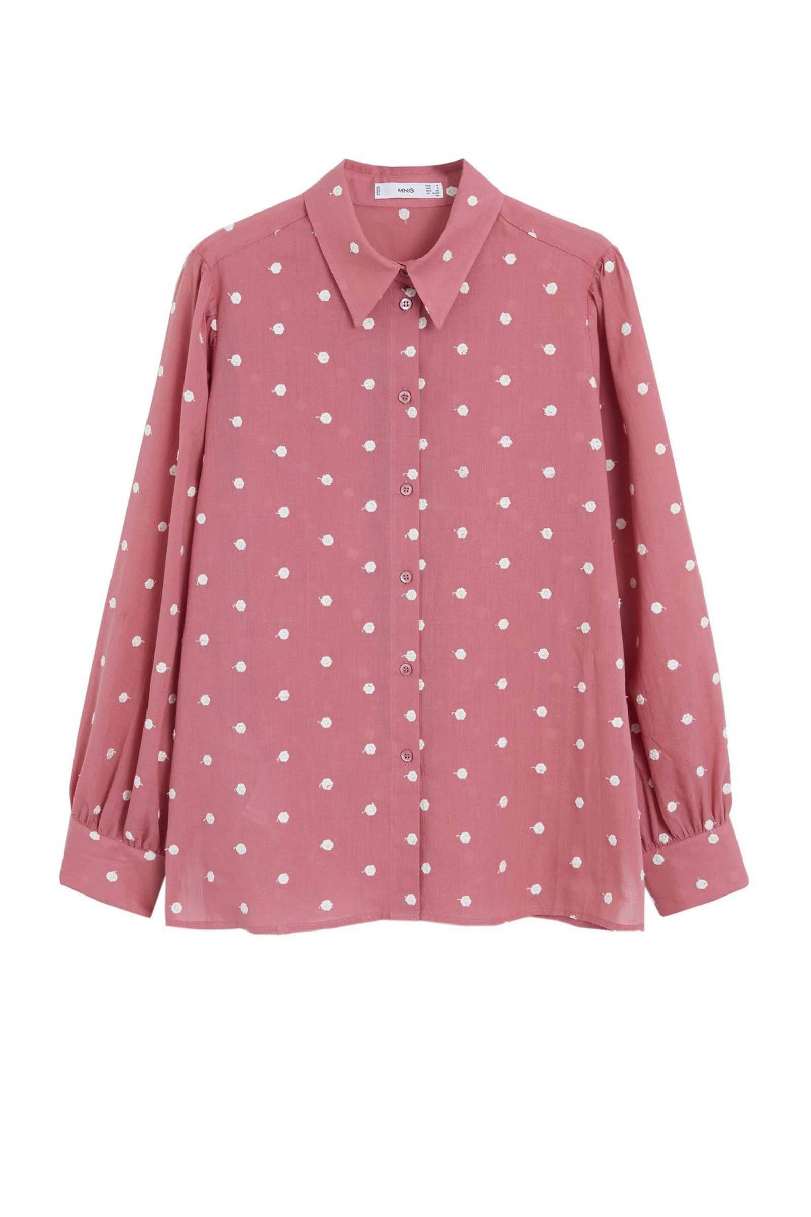 Mango blouse met stippen rozewit | wehkamp Mango blouse met stippen roze rood | wehkamp