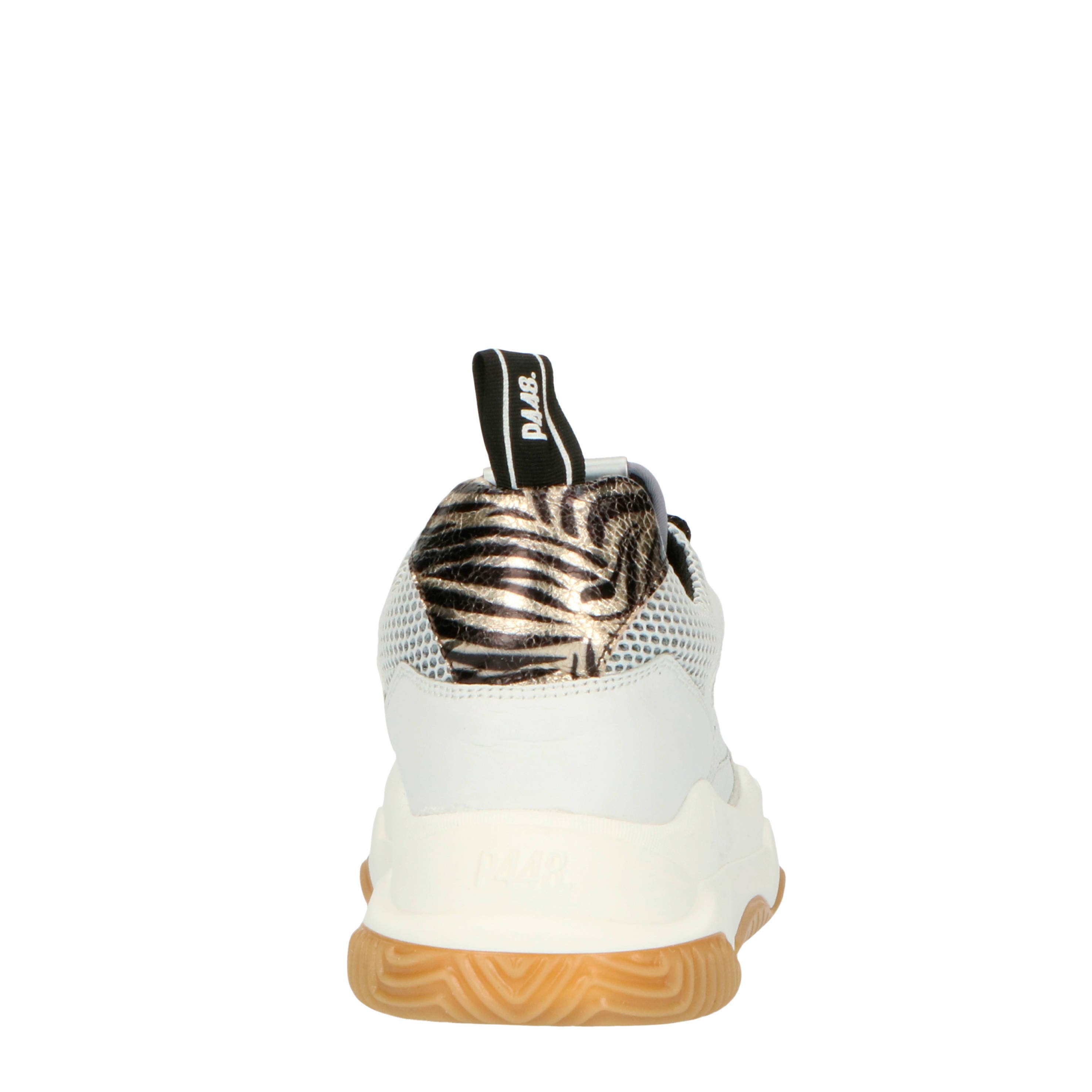 Luke leren chunky sneakers wit zebraprint