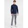 WE Fundamentals slim fit overhemd donkerblauw