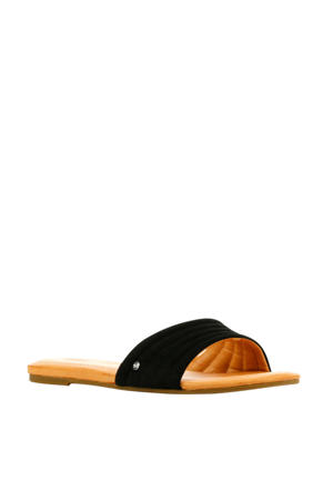 Jurupa suède slippers zwart