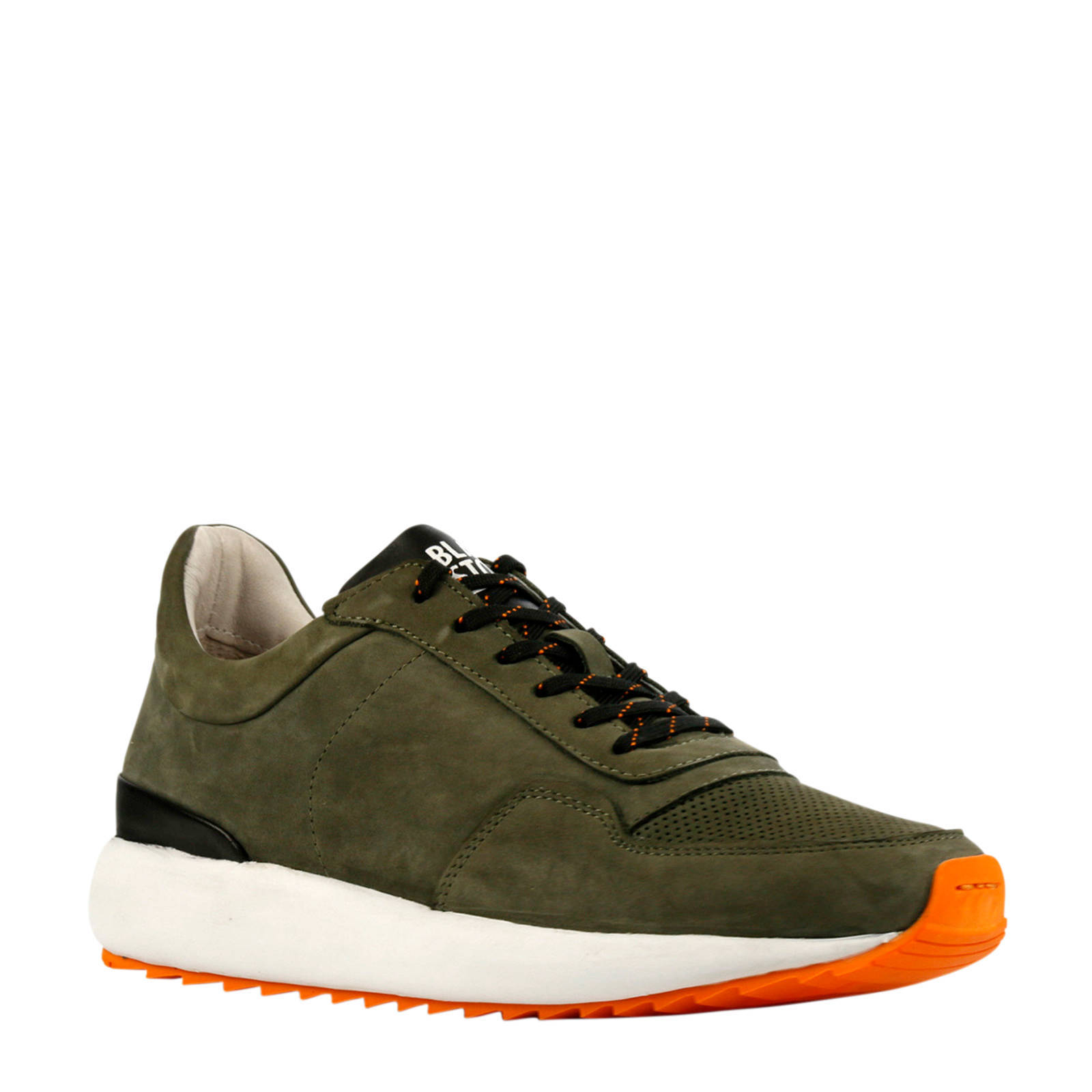 Blackstone TG02 nubuck sneakers donkergroen wehkamp