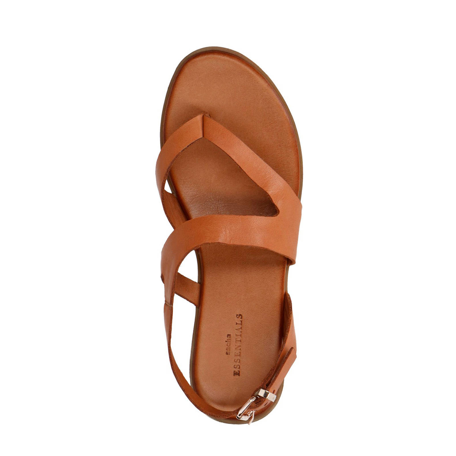 Sacha leren sandalen bruin | wehkamp