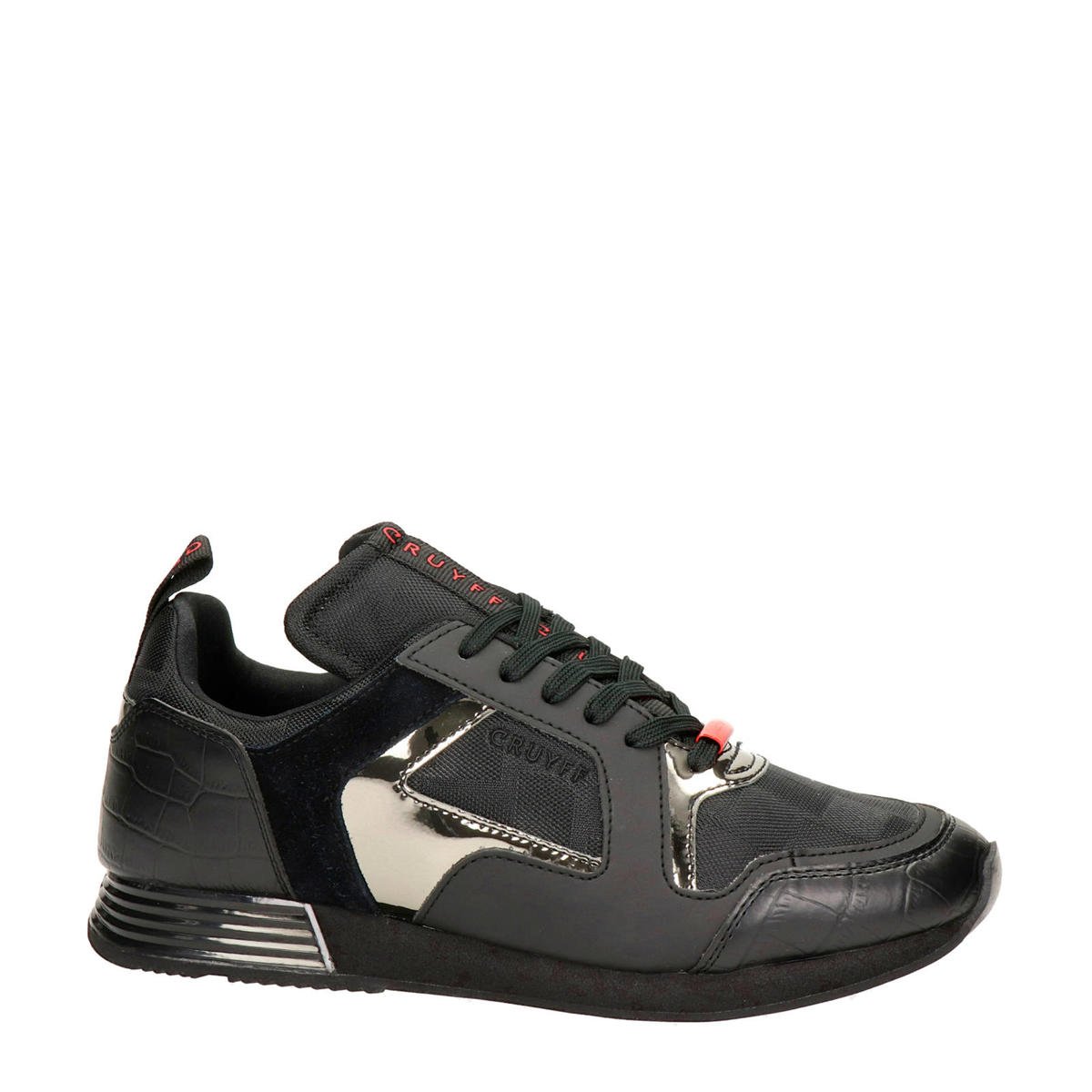 zeker voor mij Koninklijke familie Cruyff Lusso sneakers zwart/rood | wehkamp