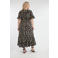 MS Mode gebloemde maxi jurk zwart/wit