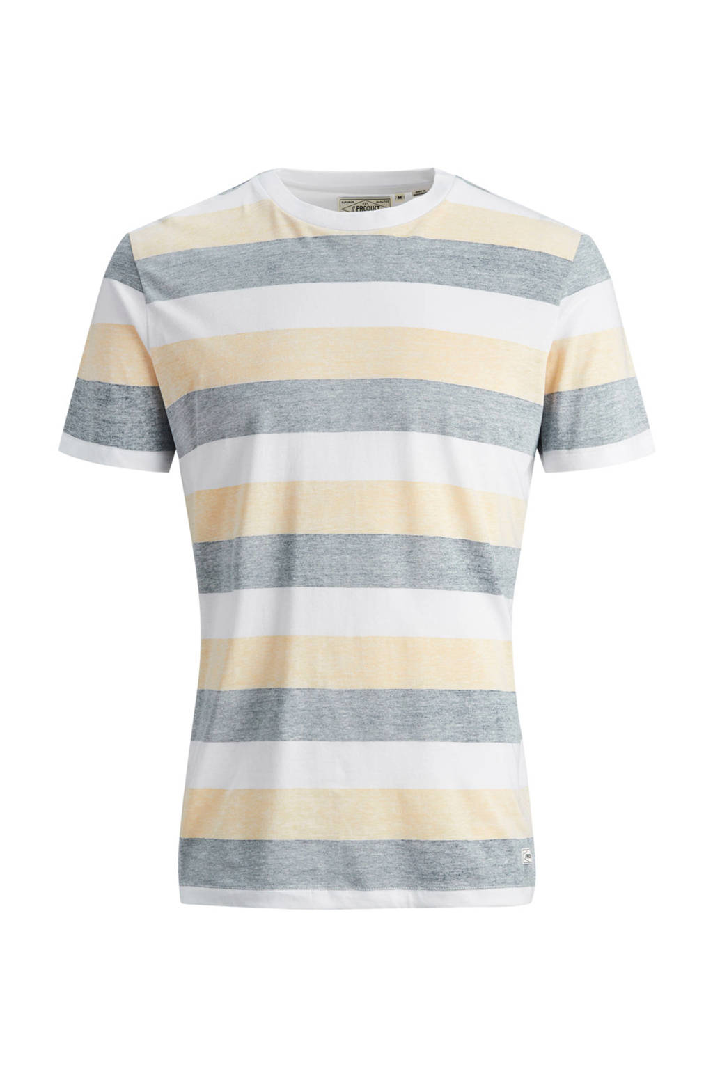 PRODUKT gestreept T-shirt van biologisch katoen geel/wit, Geel/wit